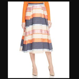 Whistles Striped Jacquard Midi Skirt
